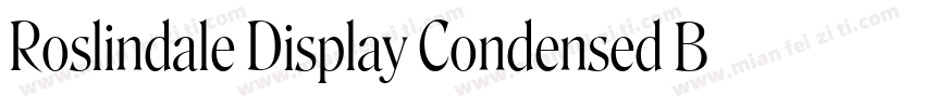 Roslindale Display Condensed Bold字体转换